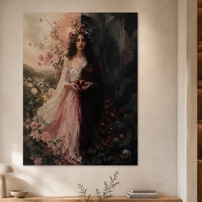 Mystische Frau zwischen Licht und Schatten, Wandbild oder Fine Art Print