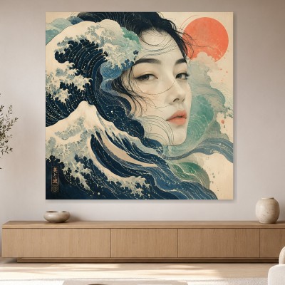 Japanisches Frauenporträt als Wandbild oder Fine Art Print