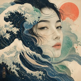 Japanisches Frauenporträt als Wandbild oder Fine Art Print Japanisches Frauenporträt als Wandbild oder Fine Art Print