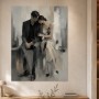 Romantisches Paar als Wandbild oder Fine Art Print in Grau
