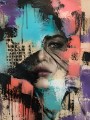Expressives Porträt als Acrylbild oder Poster mit urbaner Farbkraft