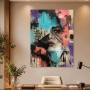 Expressives Porträt als Acrylbild oder Poster mit urbaner Farbkraft