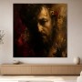 Dramatisches Porträt zwischen Kunstwerk und Modernes Wandbild