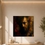 Dramatisches Porträt zwischen Kunstwerk und Modernes Wandbild