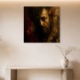 Dramatisches Porträt zwischen Kunstwerk und Modernes Wandbild