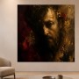 Dramatisches Porträt zwischen Kunstwerk und Modernes Wandbild