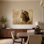 Ägyptische Königin als Wandbild oder Kunstdruck mit goldener Eleganz