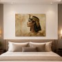 Ägyptische Königin als Wandbild oder Kunstdruck mit goldener Eleganz