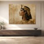 Ägyptische Königin als Wandbild oder Kunstdruck mit goldener Eleganz