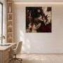 Dramatisches Porträt zwischen Kunstwerk und Wandbild