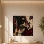 Dramatisches Porträt zwischen Kunstwerk und Wandbild
