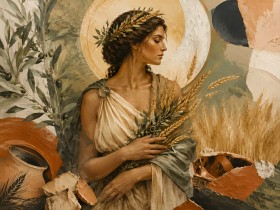 Antikes Frauenporträt als Kunstwerk oder Wandbild in warmen Naturtönen Antikes Frauenporträt als Kunstwerk oder Wandbild in warmen Naturtönen