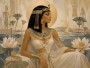 Ägyptische Eleganz als Wandbild oder Kunstdruck mit goldener Aura