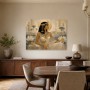 Ägyptische Eleganz als Wandbild oder Kunstdruck mit goldener Aura