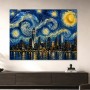 Leuchtende Skyline als Modernes Wandbild oder Canvas Print