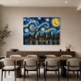 Leuchtende Skyline als Modernes Wandbild oder Canvas Print