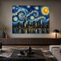 Leuchtende Skyline als Modernes Wandbild oder Canvas Print
