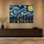 Leuchtende Skyline als Modernes Wandbild oder Canvas Print