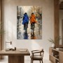 Fahrradfahrer im Regen als Leinwandbild oder Acrylbild