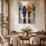 Fahrradfahrer im Regen als Leinwandbild oder Acrylbild