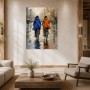 Fahrradfahrer im Regen als Leinwandbild oder Acrylbild