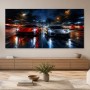 Dynamische Rennwagen als Leinwand oder Acrylbild