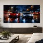 Dynamische Rennwagen als Leinwand oder Acrylbild