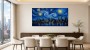 Nächtliche Skyline unter Sternenhimmel, Leinwand oder Acrylbild