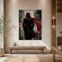 Dynamischer Stadtgänger als Wandbild oder Poster in expressivem Stil