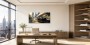 Schwarzer Sportwagen zwischen Architektur und Modernes Wandbild