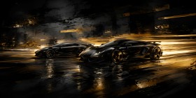 Dynamische Luxuskarossen im Lichtglanz, Wandbild oder Acrylbild Dynamische Luxuskarossen im Lichtglanz, Wandbild oder Acrylbild