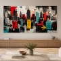 Urbanes Graffiti Skyline als Modernes Wandbild oder Poster