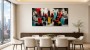 Urbanes Graffiti Skyline als Modernes Wandbild oder Poster