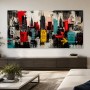 Urbanes Graffiti Skyline als Modernes Wandbild oder Poster