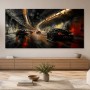 Dynamische Sportwagen im Tunnel, Leinwand oder Poster