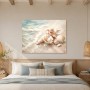 Meeresmuscheln am Ufer als Leinwand oder Poster