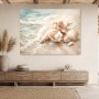 Meeresmuscheln am Ufer als Leinwand oder Poster