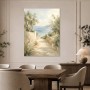 Mediterraner Küstenweg als Leinwand oder Poster in hellem Licht