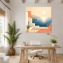 Mediterranes Küstenmotiv als Leinwand oder Poster für stilvolle Räume