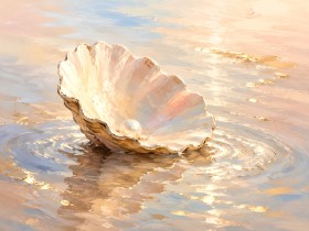 Muschel im Licht als Wandbild oder Fine Art Print