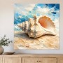 Muschel am Strand, Leinwand oder Poster in sanften Meeresfarben