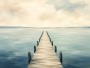 Ruhiger Steg am Meer als Leinwandbild oder Fine Art Print