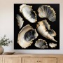 Edle Muschelformen als Wandbild oder Fine Art Print in Gold und Schwarz
