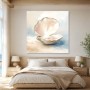 Edle Muschel mit Perle als Wandbild oder Kunstdruck
