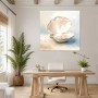 Edle Muschel mit Perle als Wandbild oder Kunstdruck