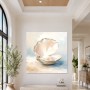Edle Muschel mit Perle als Wandbild oder Kunstdruck