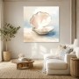 Edle Muschel mit Perle als Wandbild oder Kunstdruck