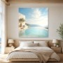 Mediterrane Ruhe am Meer als Leinwand oder Poster