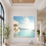 Mediterrane Ruhe am Meer als Leinwand oder Poster