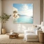 Mediterrane Ruhe am Meer als Leinwand oder Poster